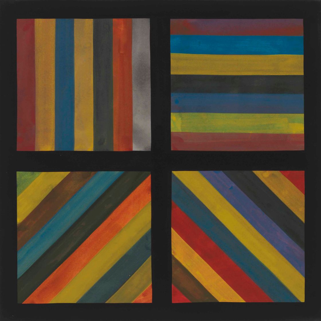 Sol LeWitt — Цветные полосы в четырех направлениях