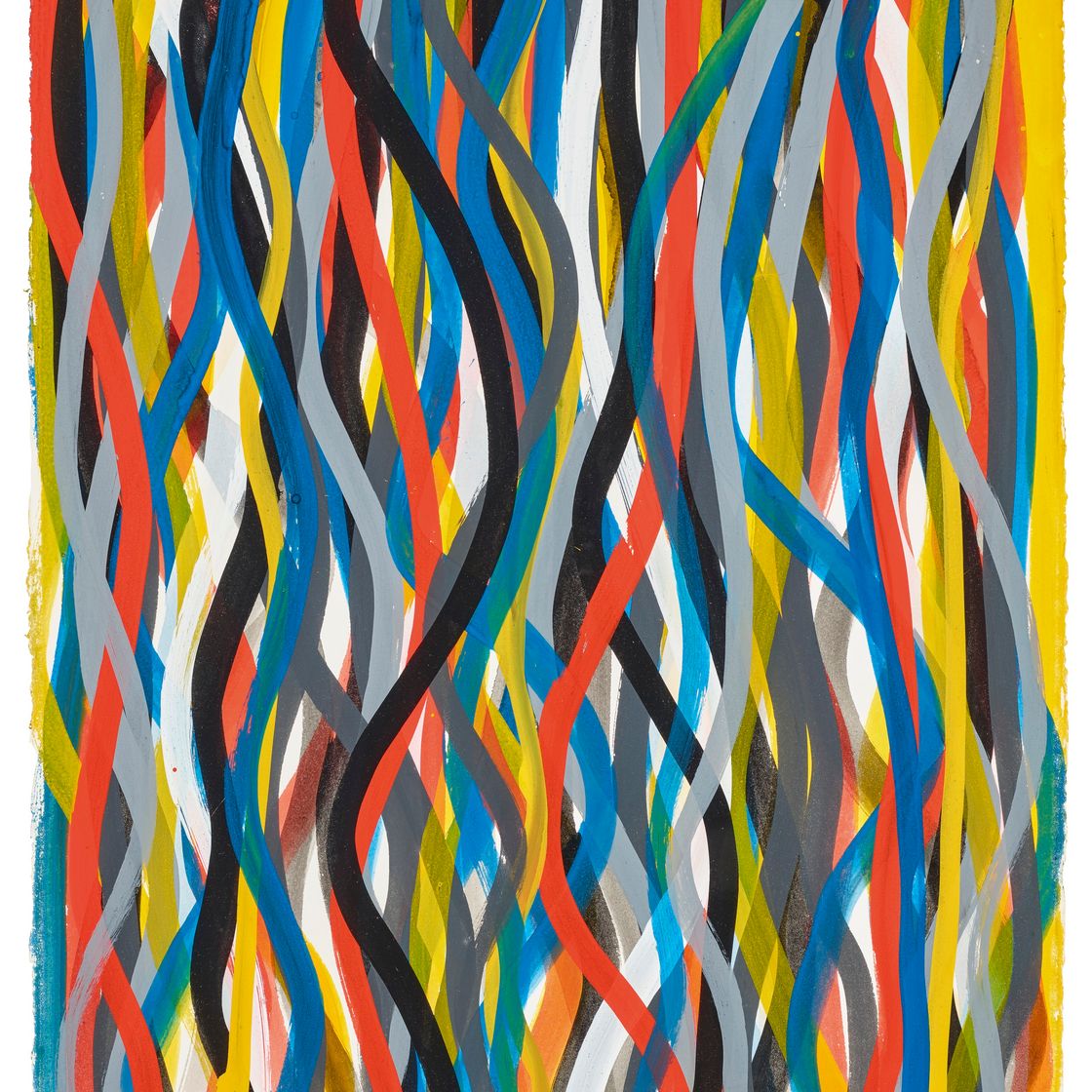 Sol LeWitt — Волнистые вертикальные мазки кисти, изображение 1