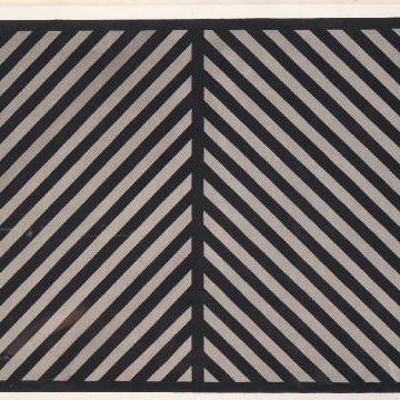 Sol LeWitt — Черные и серые диагональные полосы в двух направлениях с черной каймой