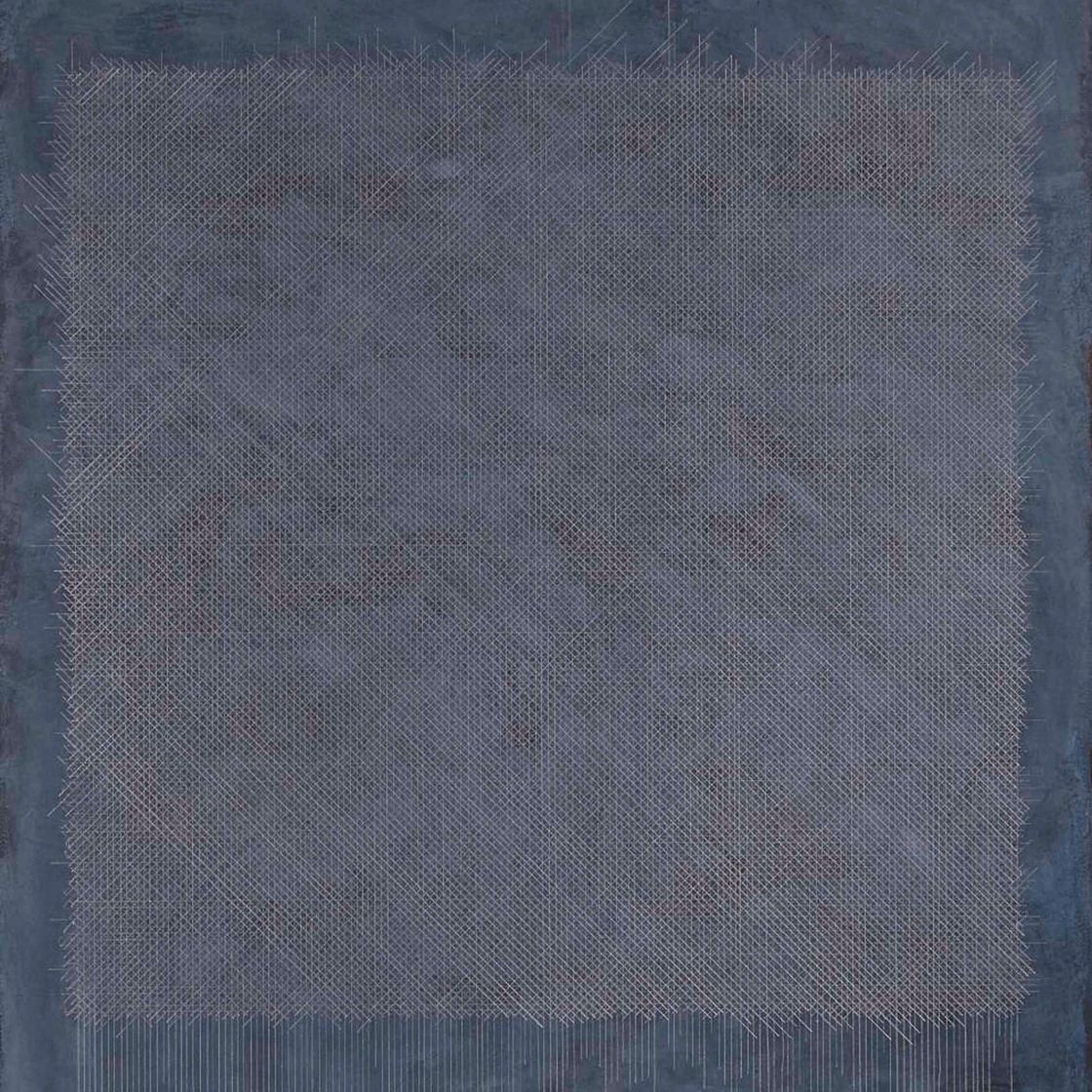 Sol LeWitt — Гуашь с карандашной сеткой на расстоянии 1/8 дюйма друг от друга