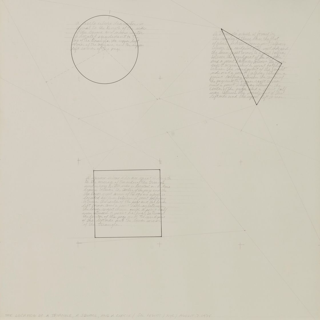 Sol LeWitt — Расположение треугольника, квадрата и круга
