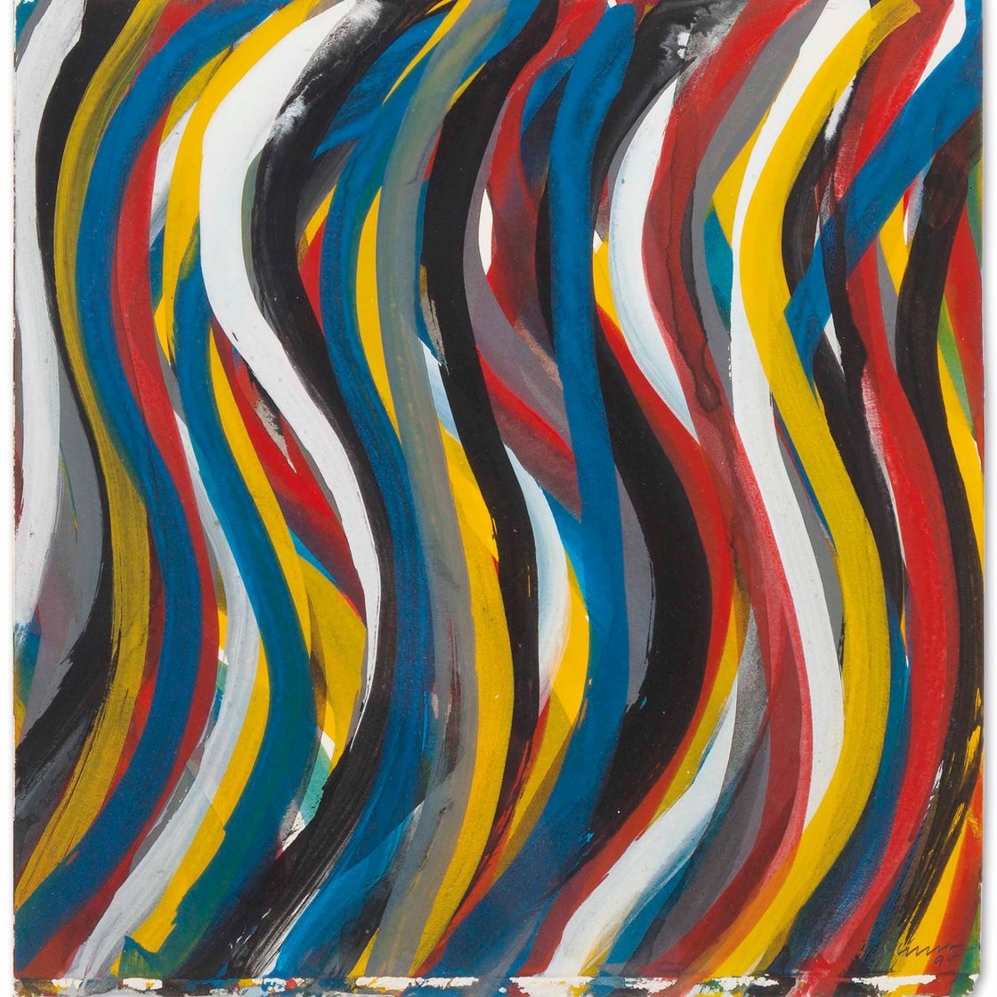 Sol LeWitt — Волнистые вертикальные мазки кисти, изображение 1