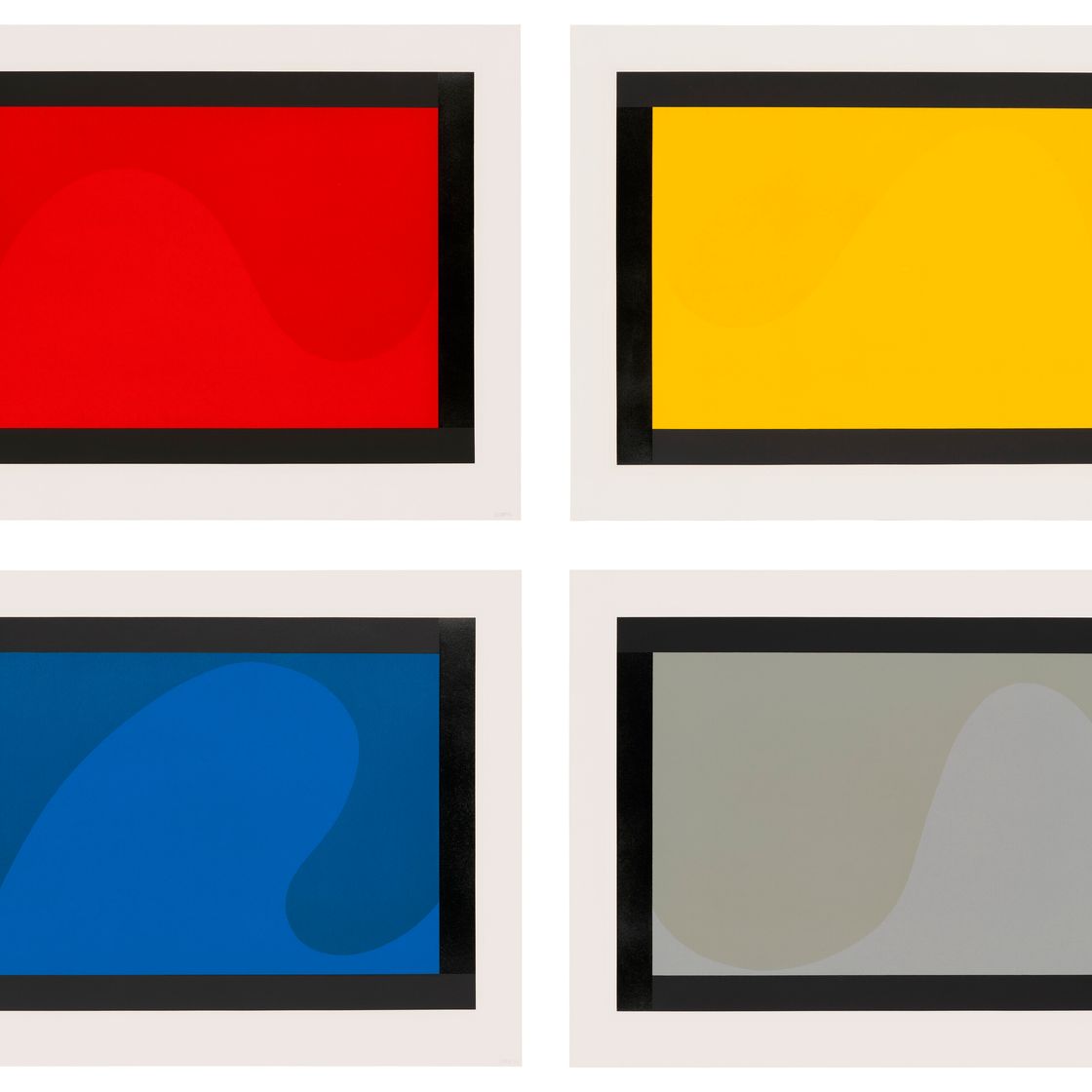 Sol LeWitt — Неправильной формы (плоские и глянцевые цвета) с черной каймой