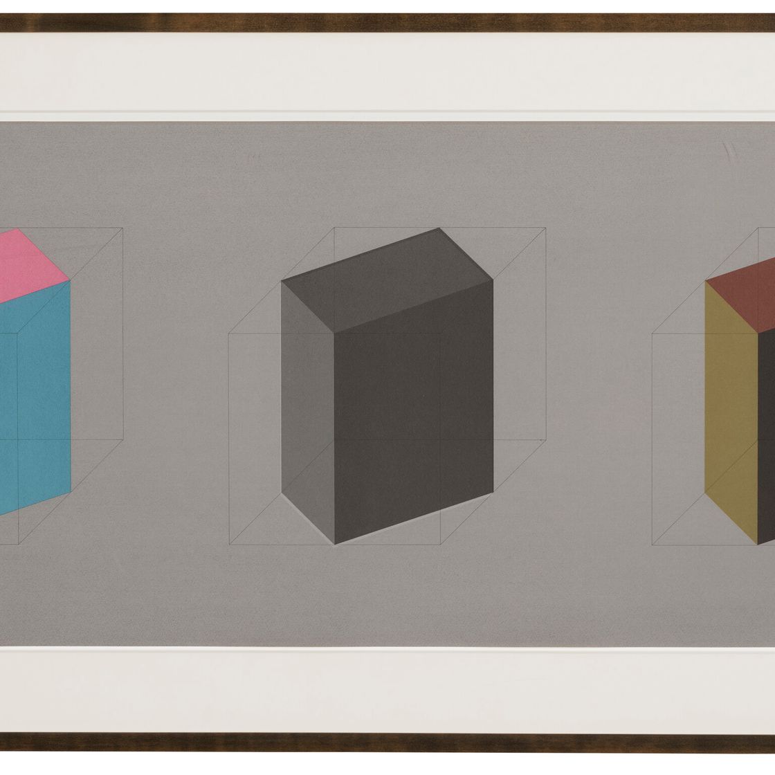 Sol LeWitt — Формы, полученные из цветного куба (простые и наложенные друг на друга), черного и серого цветов, изображение 2