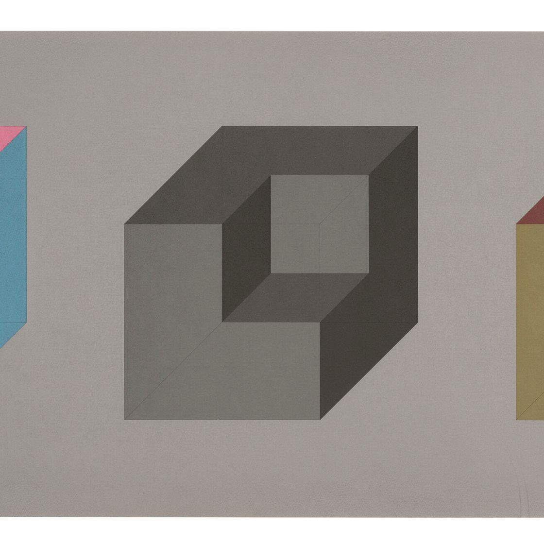 Sol LeWitt — Формы, полученные из цветного куба (простые и наложенные друг на друга), черного и серого цветов, изображение 12