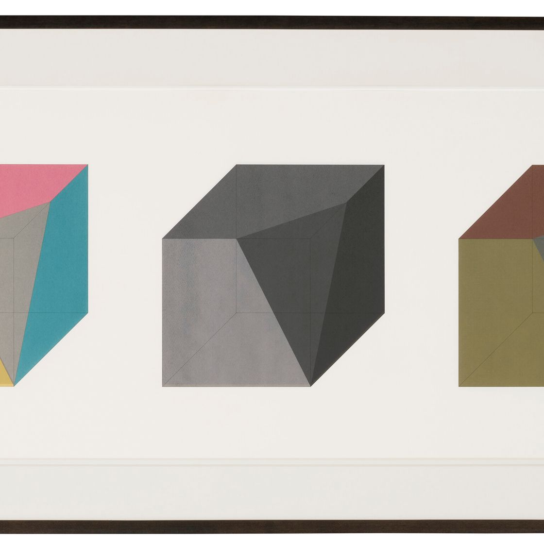 Sol LeWitt — Формы, полученные из цветного куба (простые и наложенные друг на друга), черного и серого цветов, изображение 3