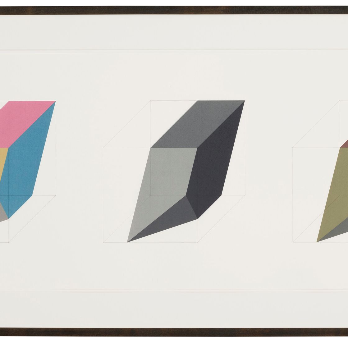 Sol LeWitt — Формы, полученные из цветного куба (простые и наложенные друг на друга), черного и серого цветов, изображение 4