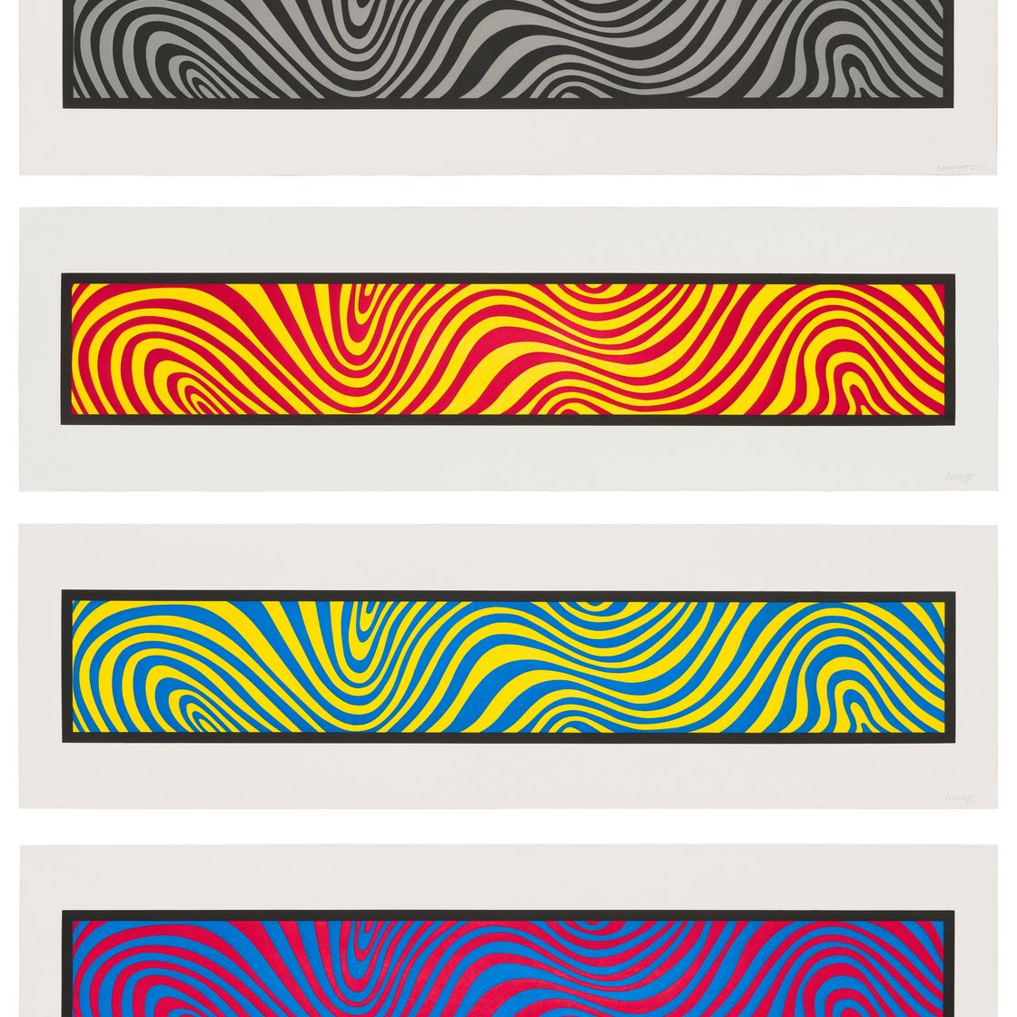 Sol LeWitt — Волнистые нерегулярные полосы