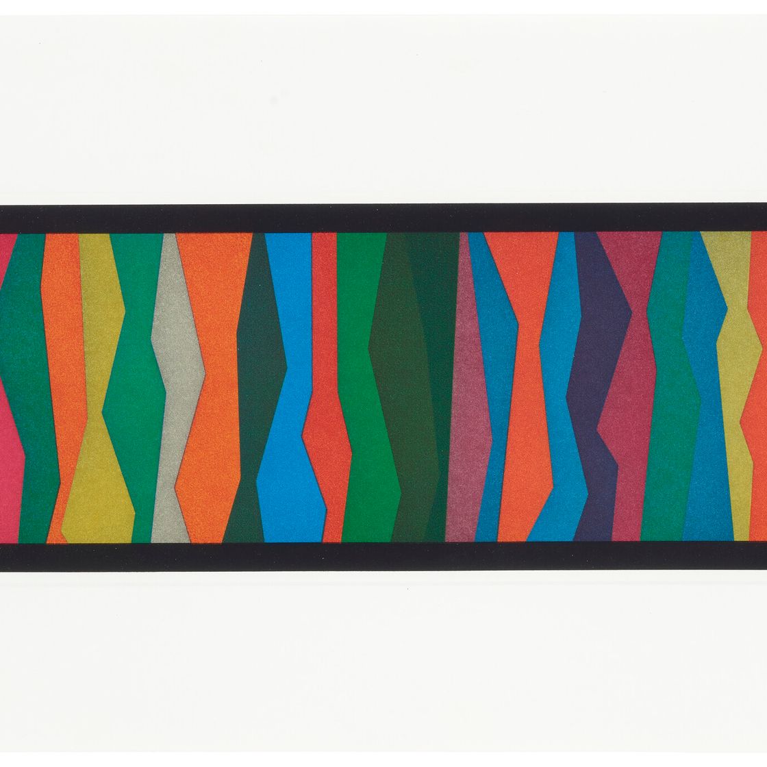 Sol LeWitt — Нерегулярные зигзагообразные полосы, изображение 1