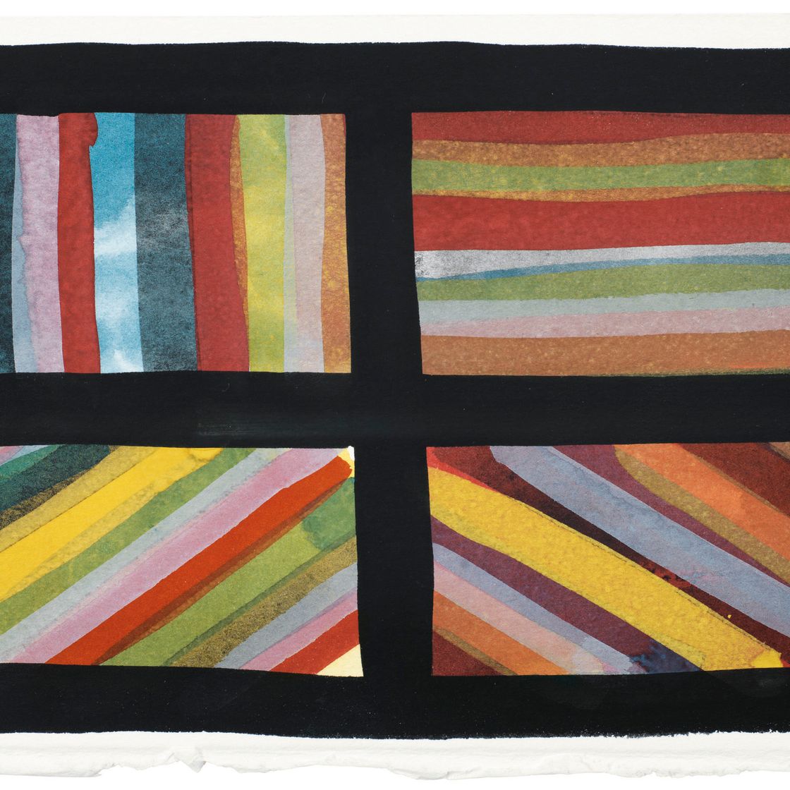 Sol LeWitt — Полосы в четырех направлениях