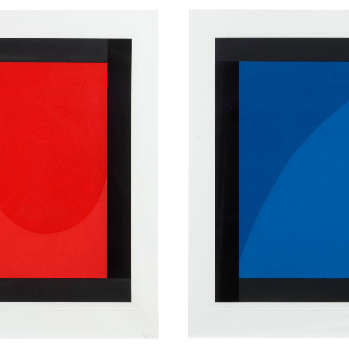 Sol LeWitt — (i) Неправильной формы (плоские и глянцевые цвета) с черной каймой, фото №01 (ii) Неправильной формы (плоские и глянцевые цвета) с черной каймой, фото №03