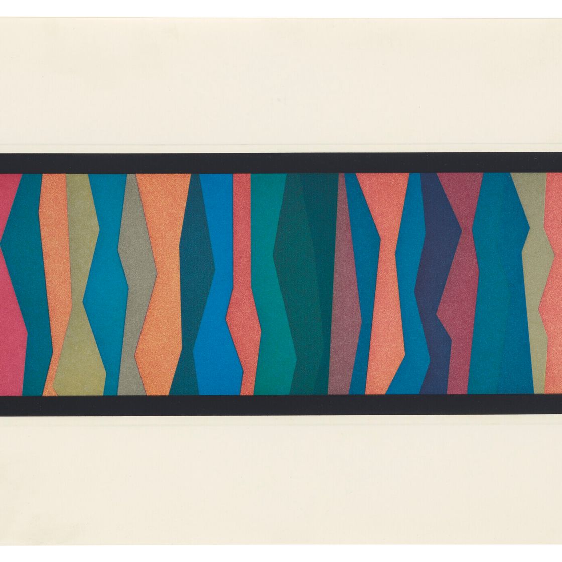 Sol LeWitt — Нерегулярные зигзагообразные полосы, изображение 1