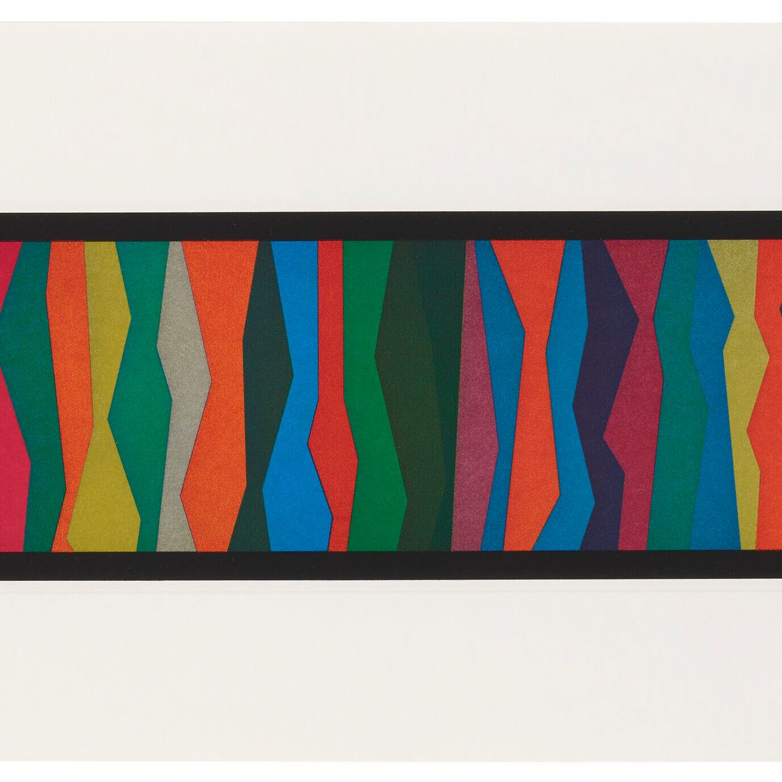 Sol LeWitt — Нерегулярные зигзагообразные полосы