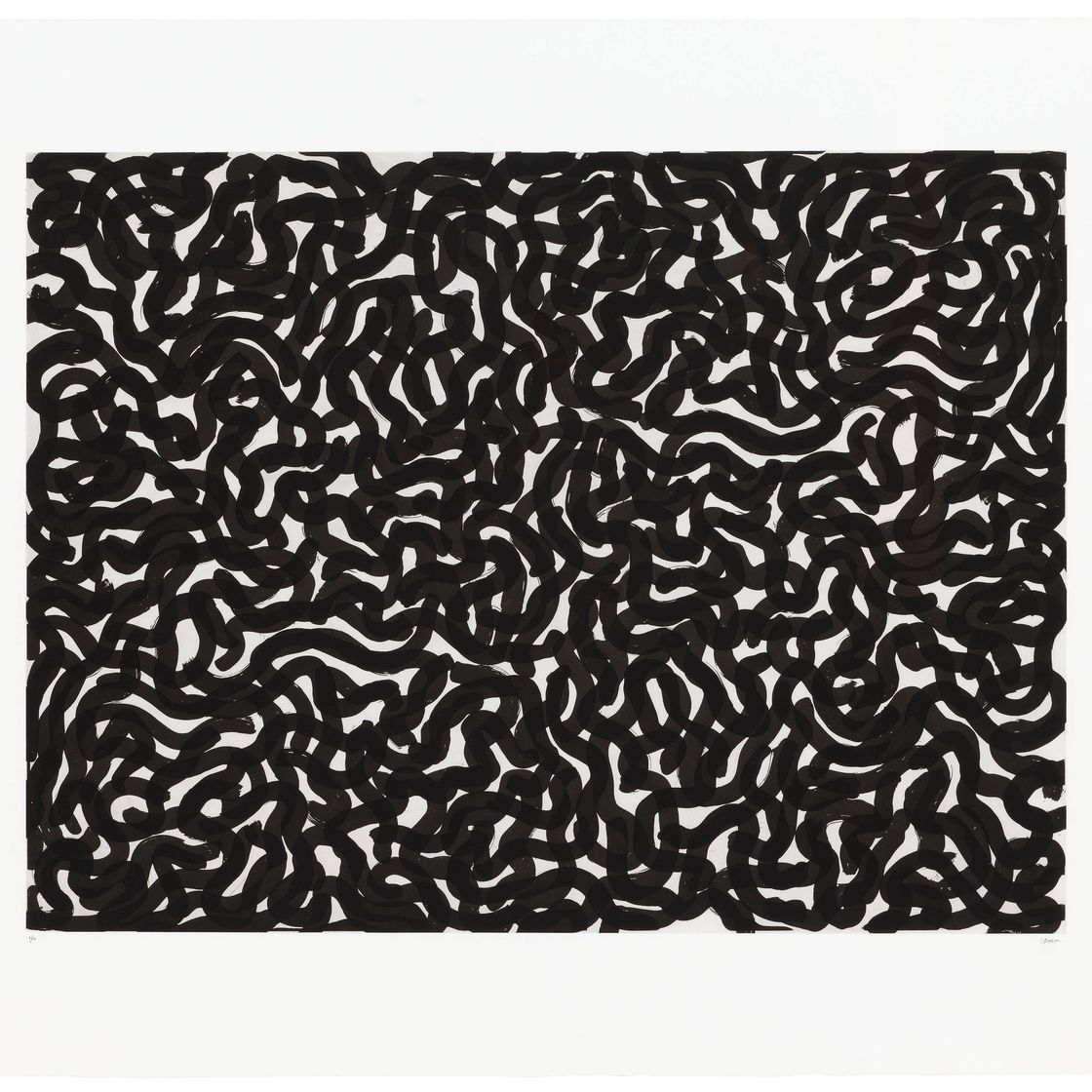 Sol LeWitt — Черные извилистые мазки кистью