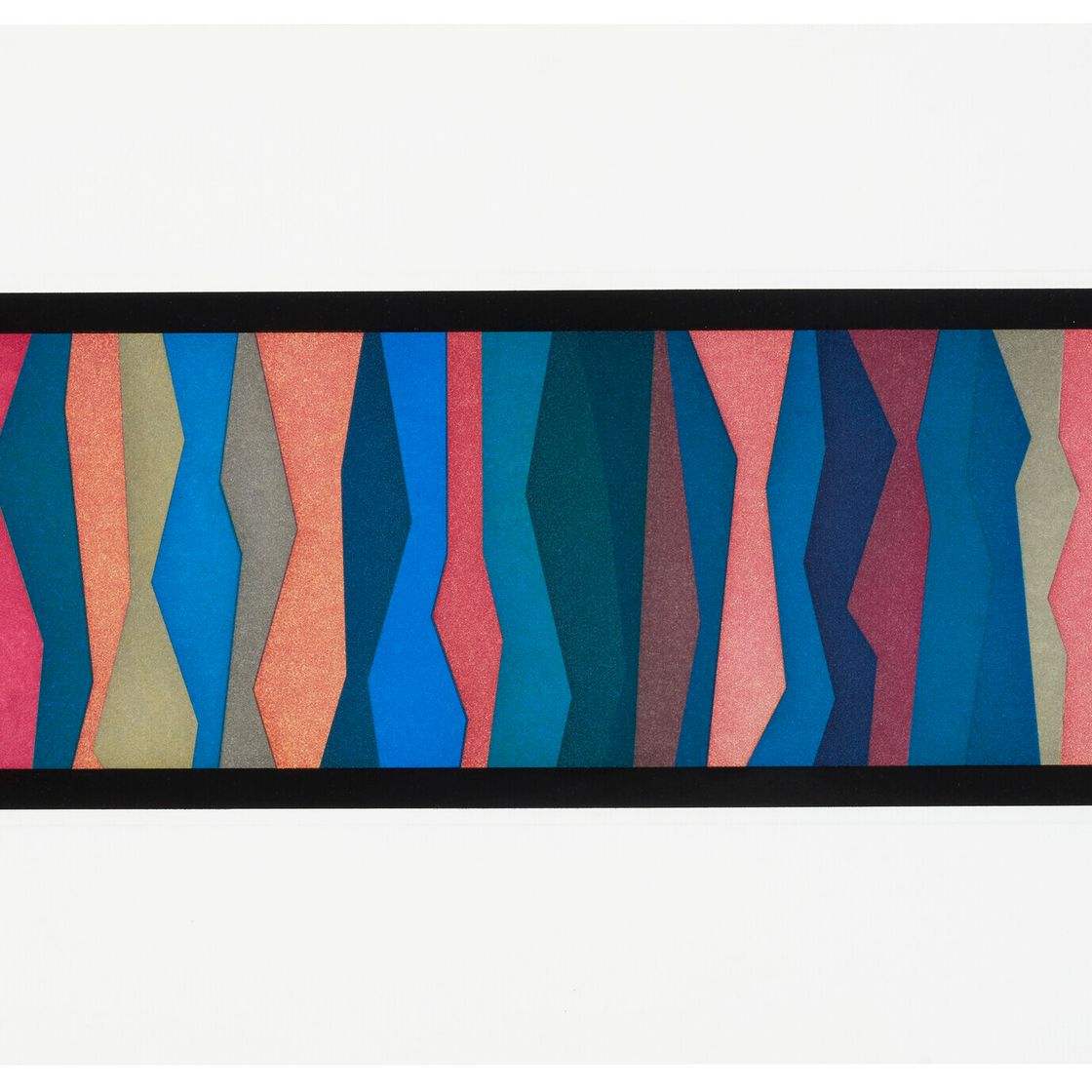 Sol LeWitt — Нерегулярные зигзагообразные полосы, изображение 1