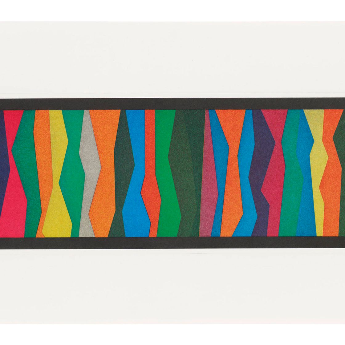 Sol LeWitt — Нерегулярные зигзагообразные полосы