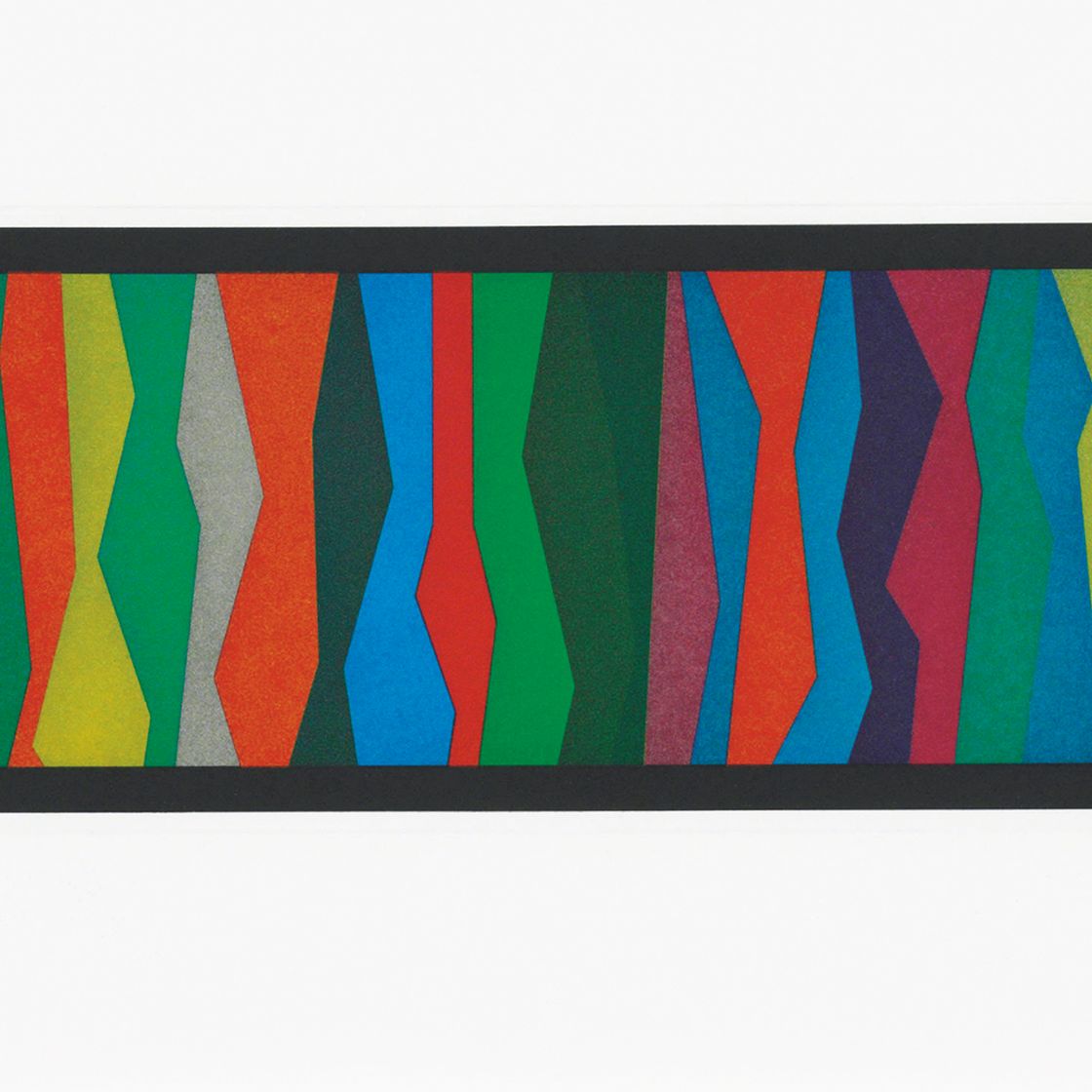 Sol LeWitt — Нерегулярные зигзагообразные полосы