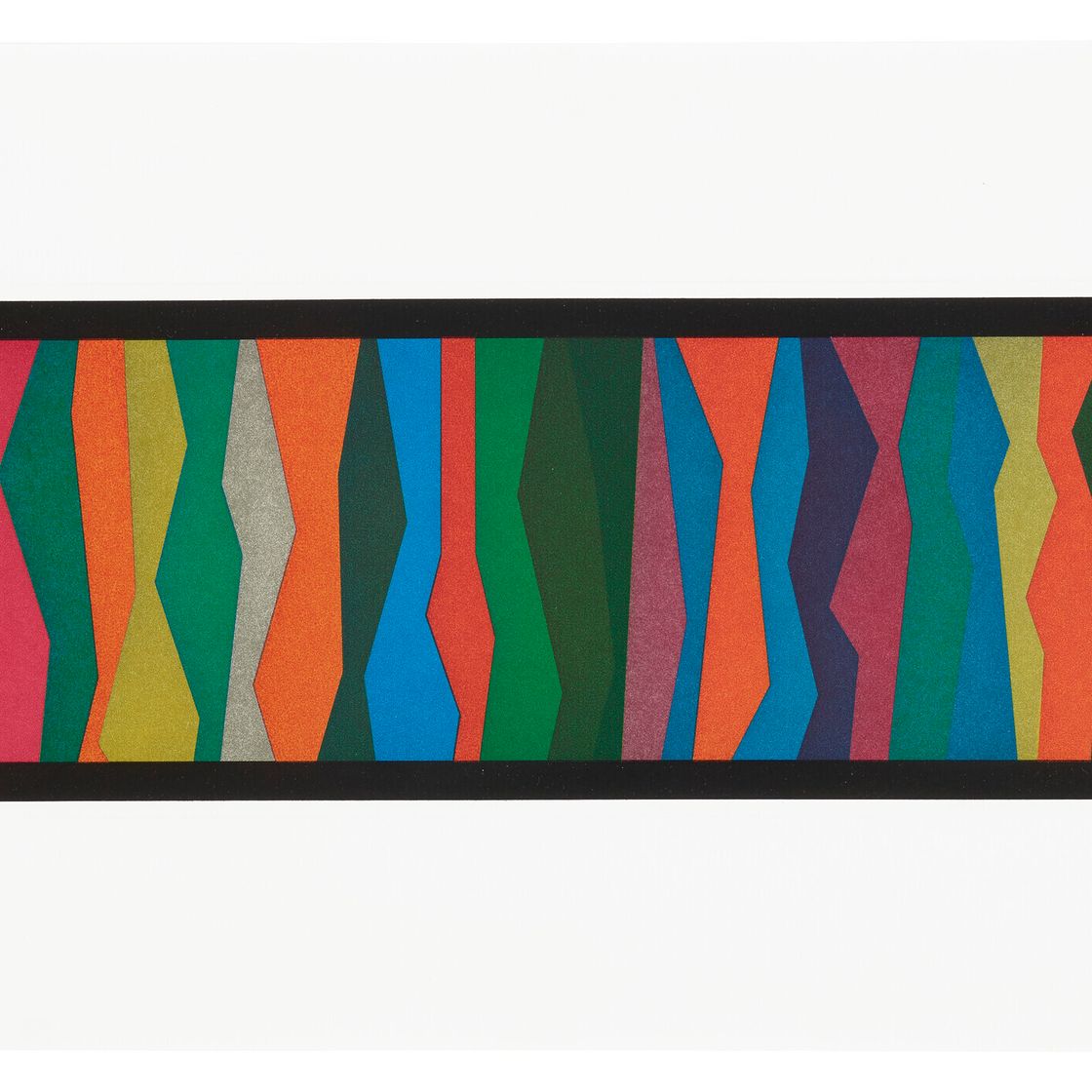 Sol LeWitt — Нерегулярные зигзагообразные полосы, изображение 1
