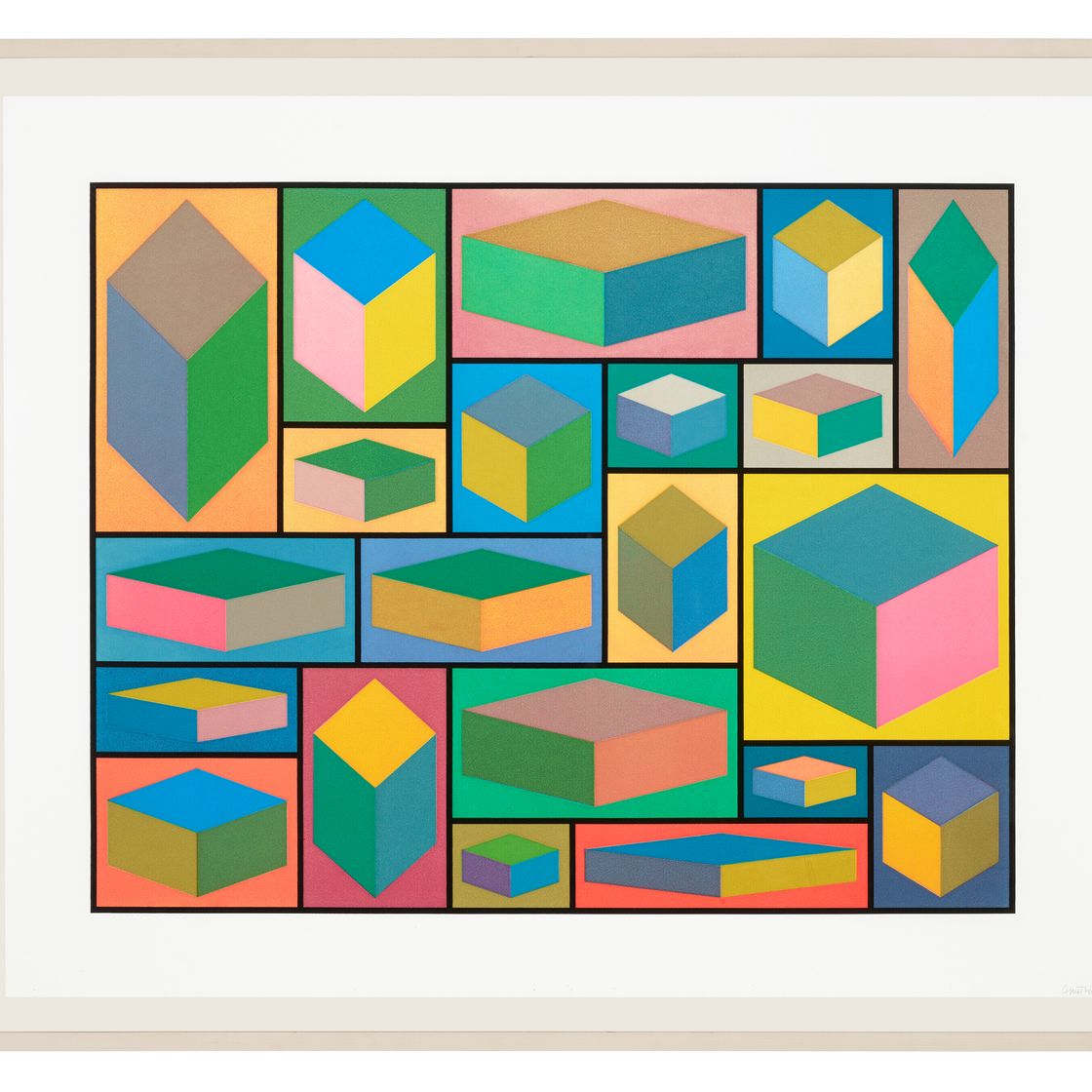 Sol LeWitt — Тарелка №04 из деформированных кубиков, изображение 2