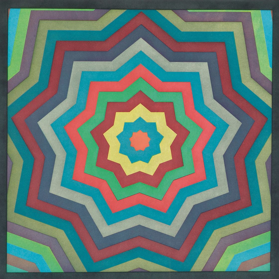 Sol LeWitt — Две пластины из: Звезд с цветными полосами, изображение 2