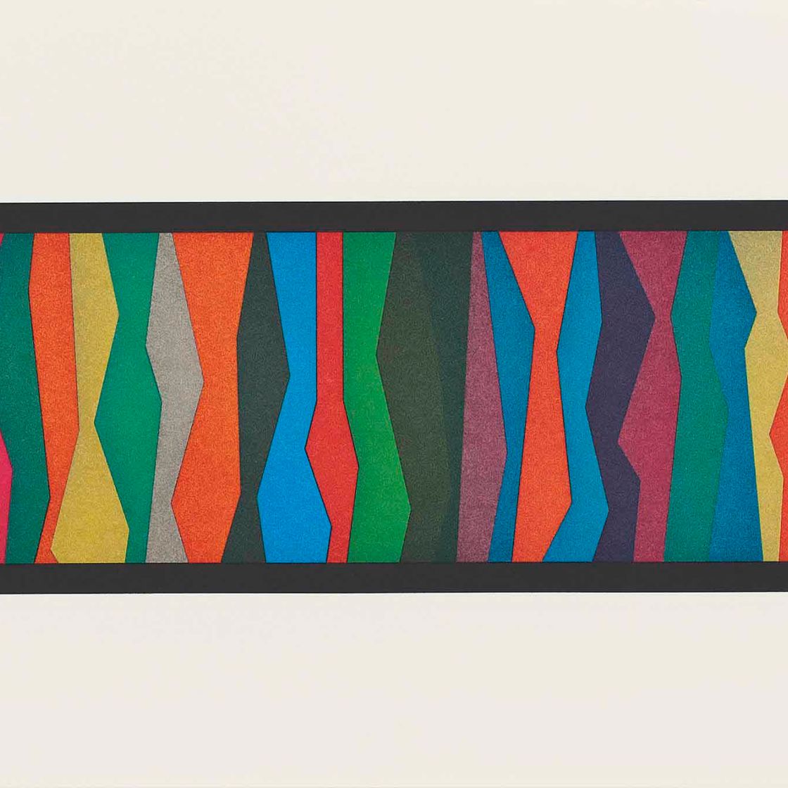 Sol LeWitt — Нерегулярные зигзагообразные полосы
