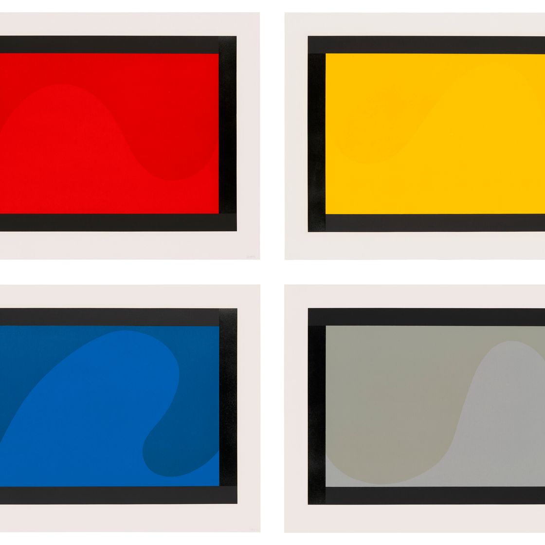 Sol LeWitt — Неправильной формы (плоские и глянцевые цвета) с черной каймой