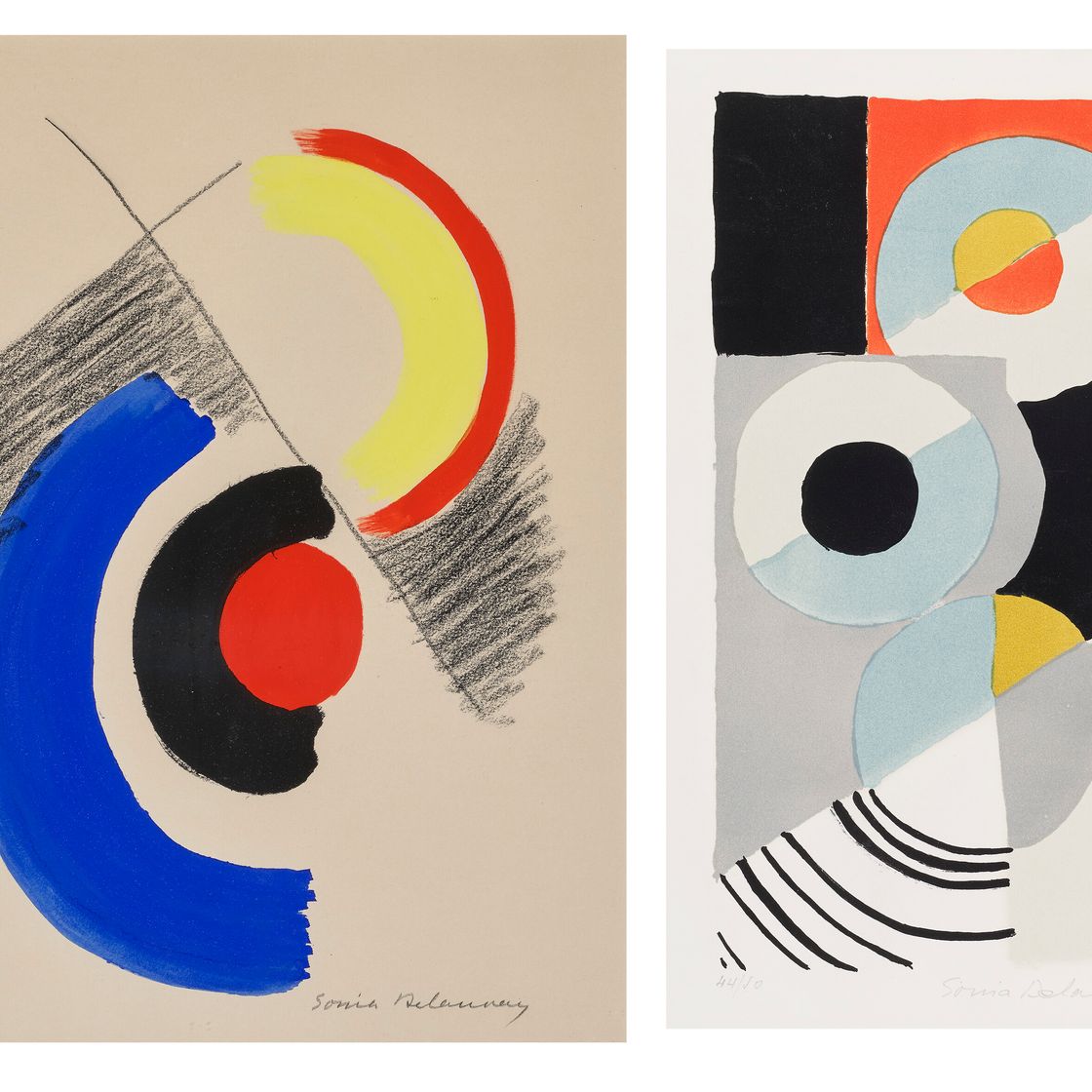 Sonia Delaunay — Две гравюры художника