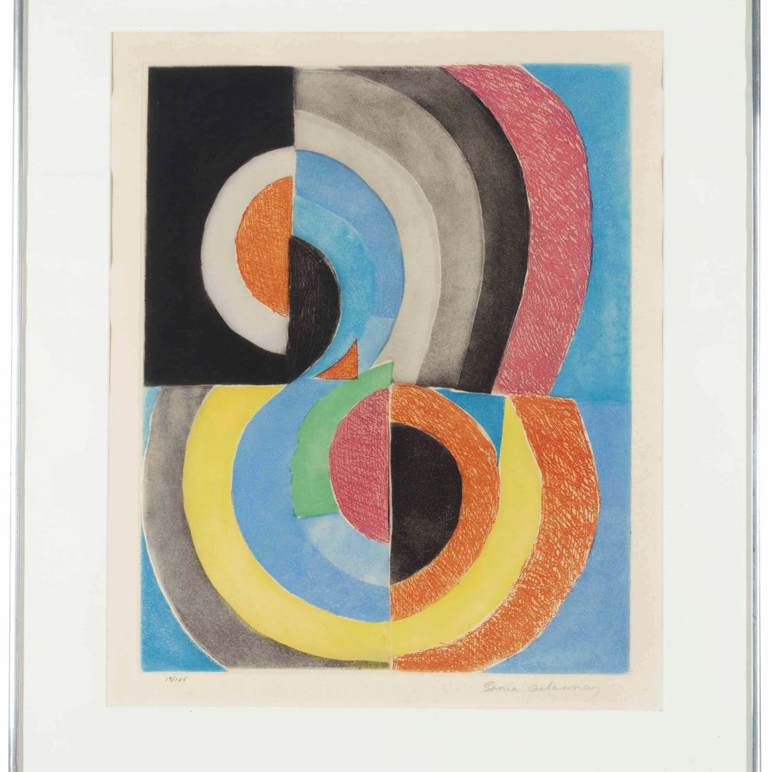Sonia Delaunay — Без названия (Композиция с полукругами)