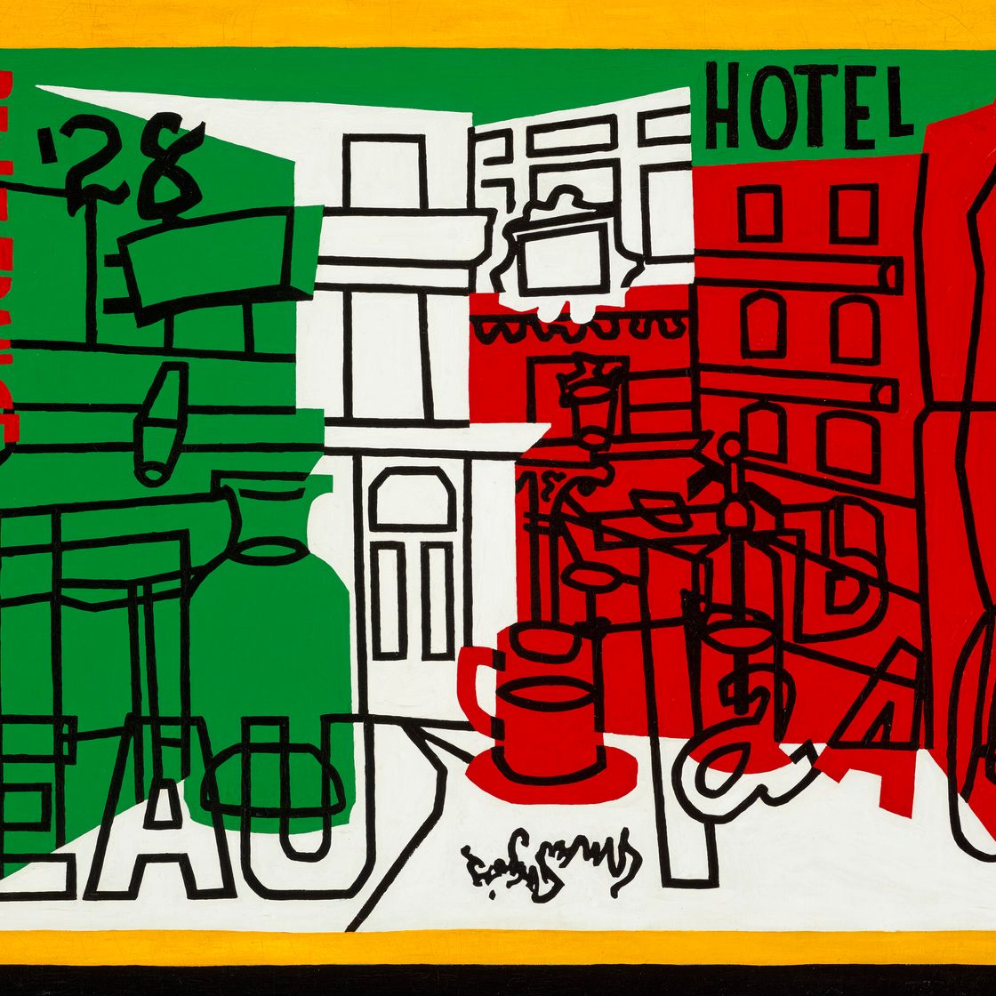 Stuart Davis — Этюд для "Парижского эпизода", изображение 1