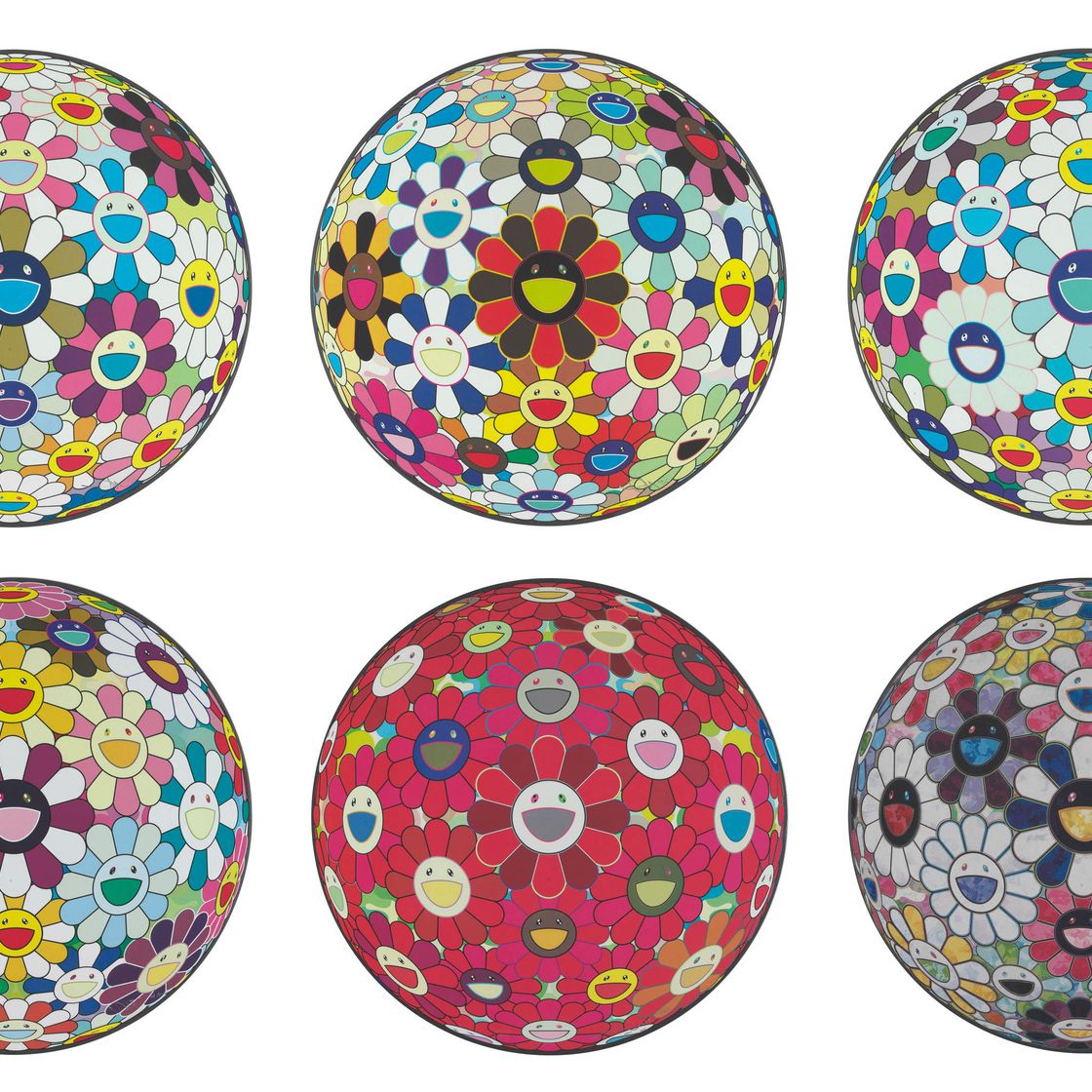 Takashi Murakami — Серия цветочных шаров