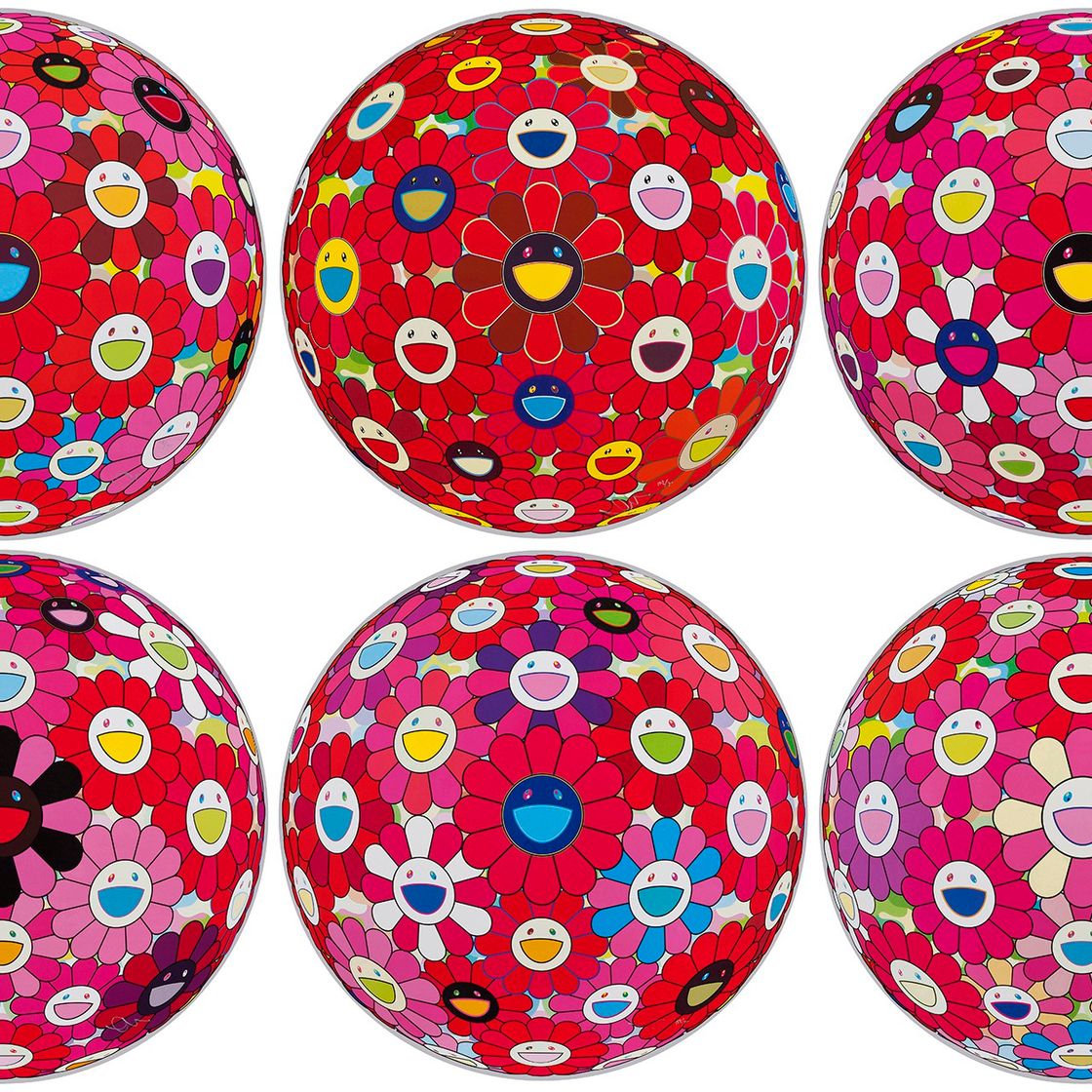 Takashi Murakami — Десять рисунков в виде цветочных шаров