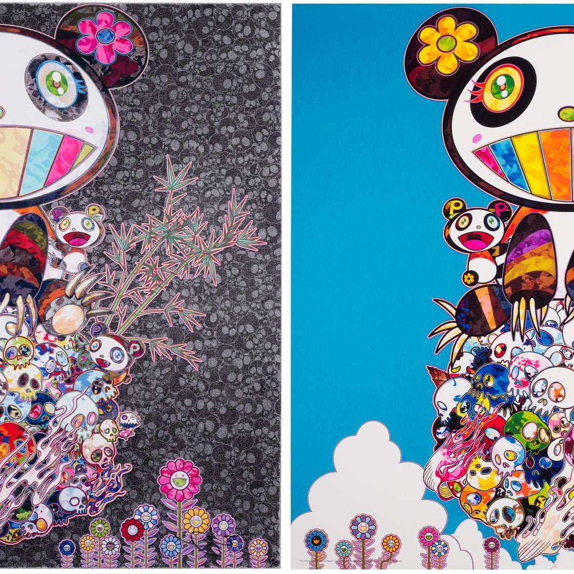 Takashi Murakami — Панда и ее детеныши; И Панды говорят, что они счастливы