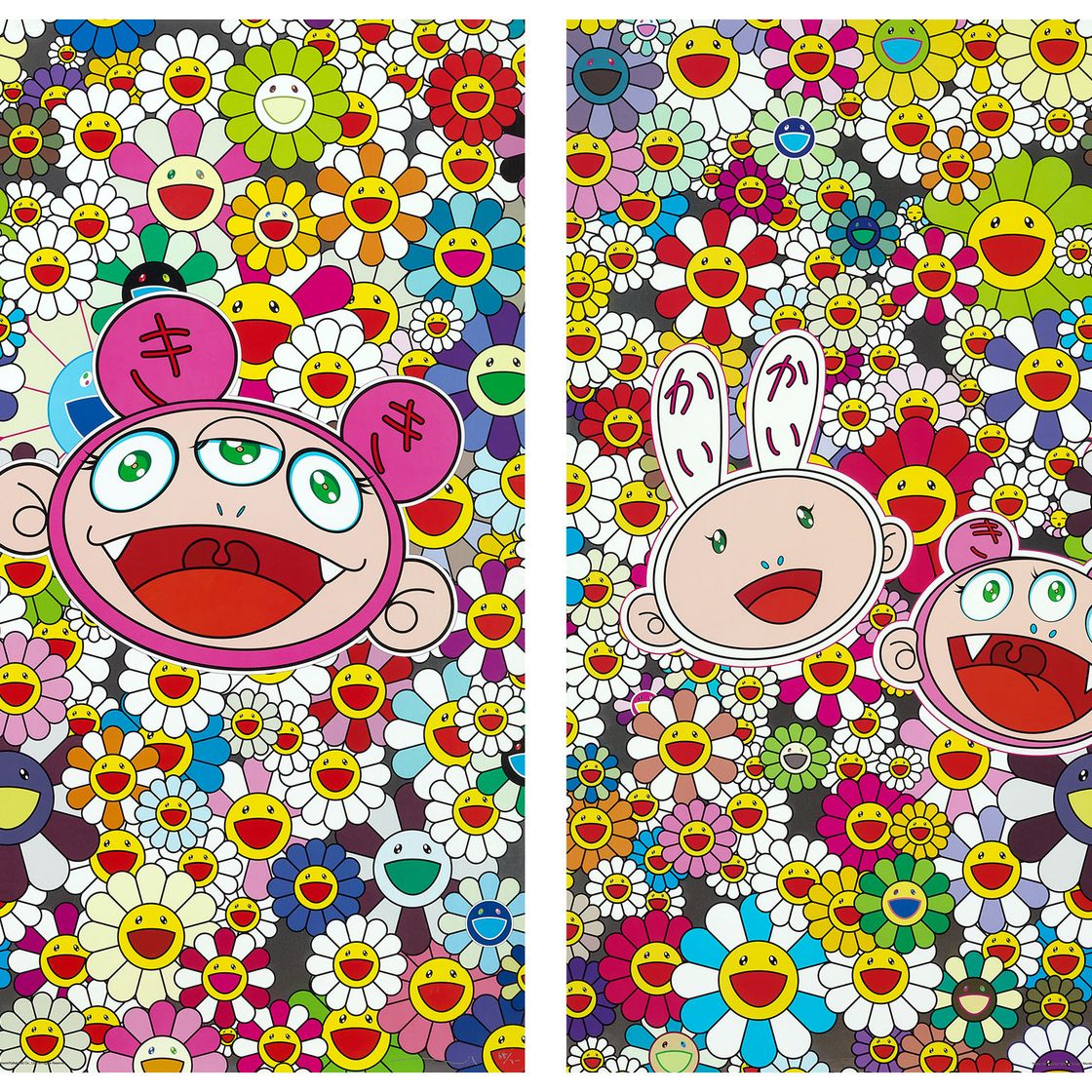 Takashi Murakami — Кайкай и Кики: “Очень весело” и “Кайкай, Кики и я” (2 работы)