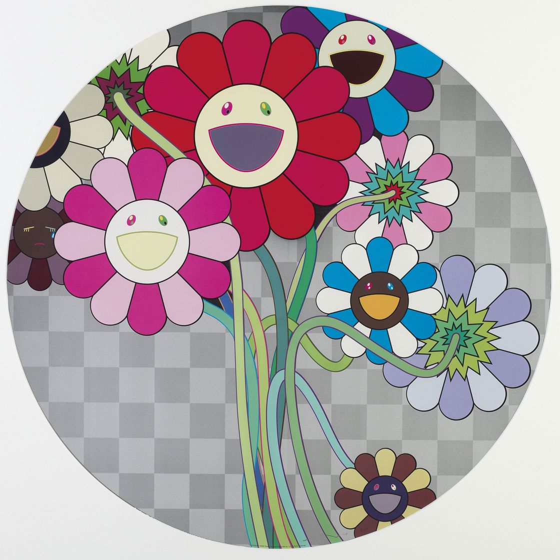 Takashi Murakami — Цветы для Элджернона; Цветы есть даже в Цифровом мире; Фиолетовые цветы в букете; Серебро Уорхола, изображение 2