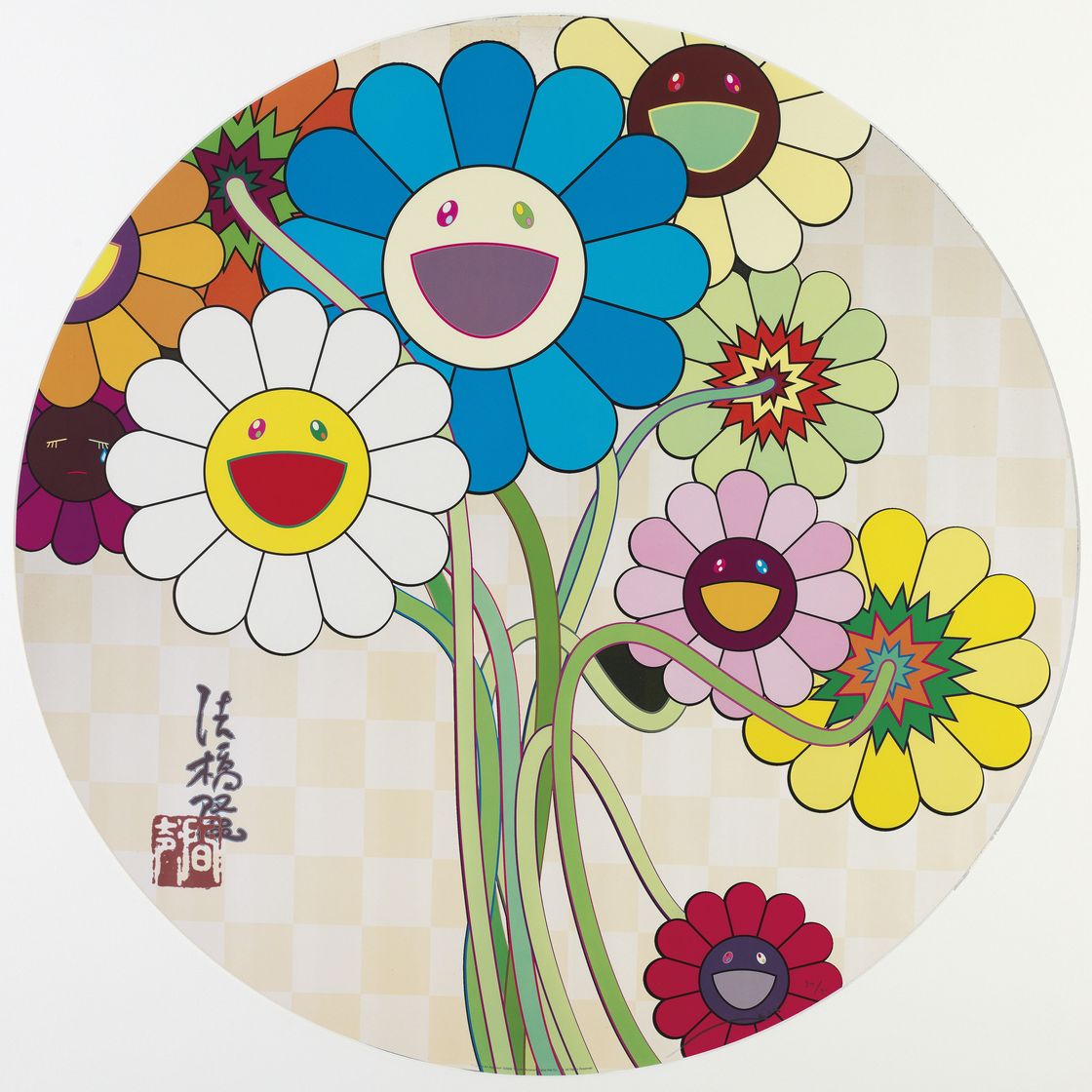 Takashi Murakami — Цветы для Элджернона; Цветы есть даже в Цифровом мире; Фиолетовые цветы в букете; Серебро Уорхола, изображение 3