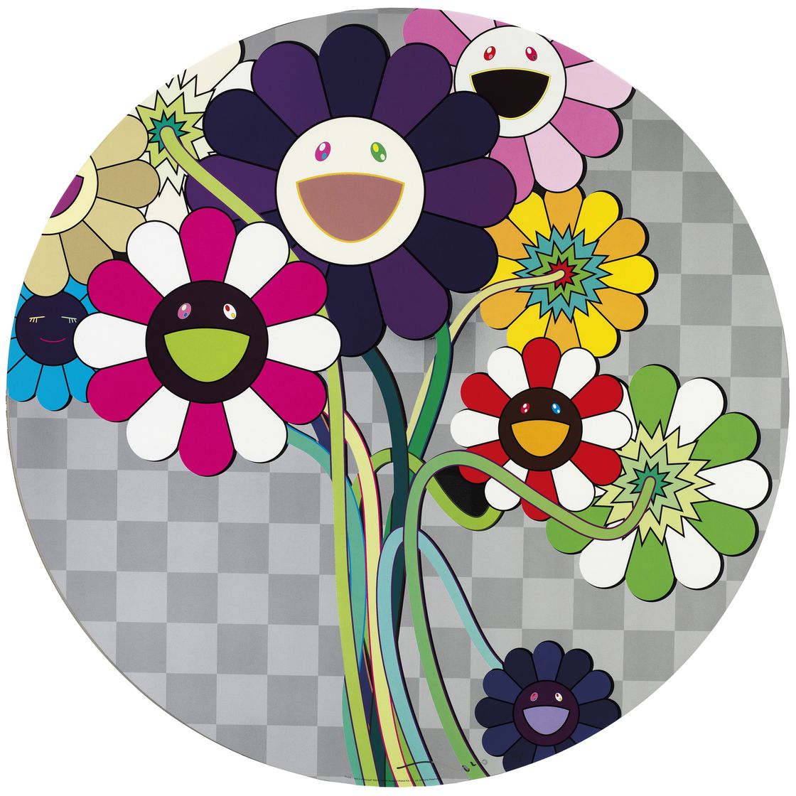 Takashi Murakami — Цветы для Элджернона; Цветы есть даже в Цифровом мире; Фиолетовые цветы в букете; Серебро Уорхола, изображение 4