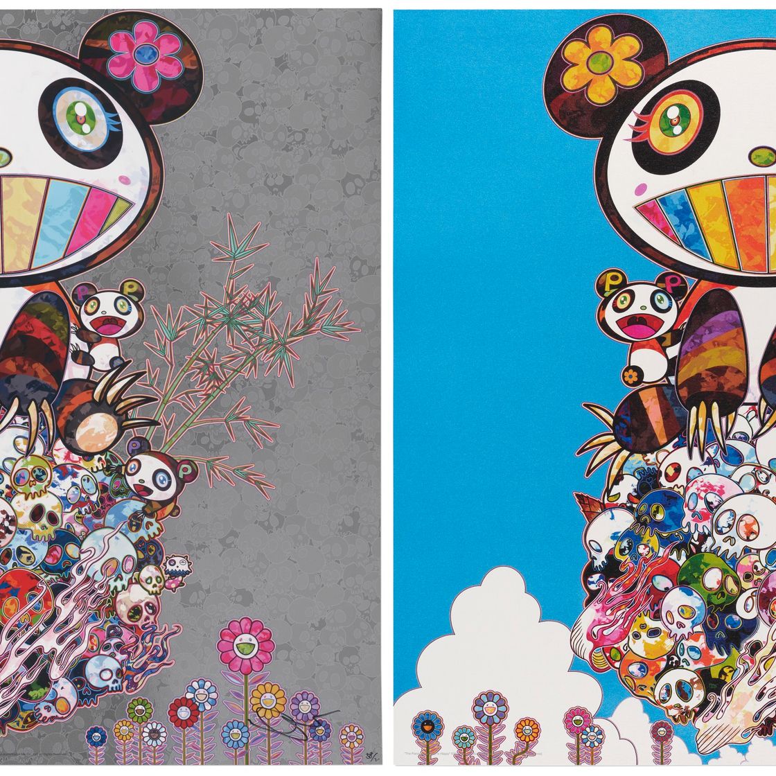 Takashi Murakami — Панда и ее детеныши и Панды говорят, что они счастливы