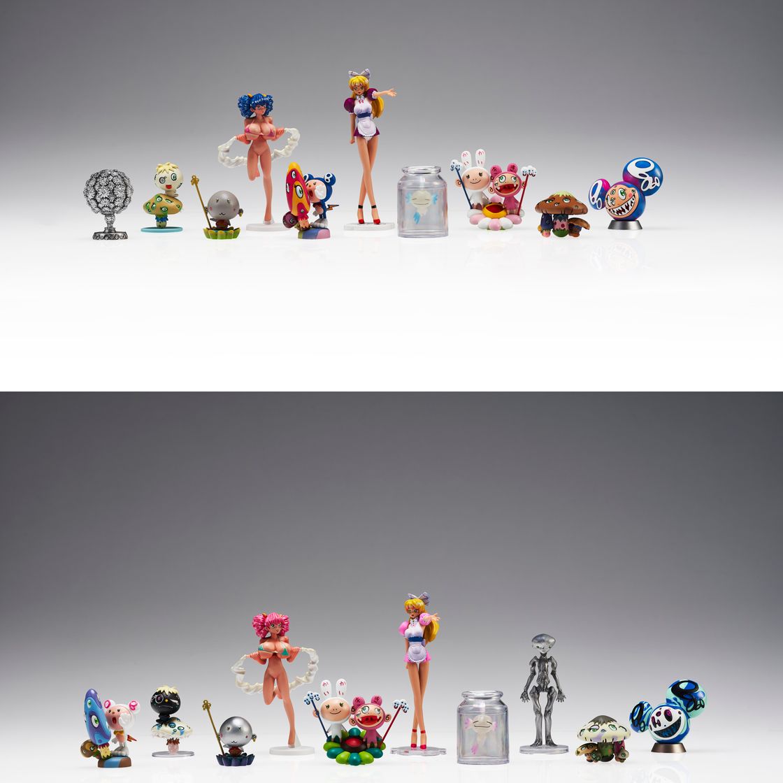Takashi Murakami — Музей суперплоскости (два полных комплекта, 20 фигурок)