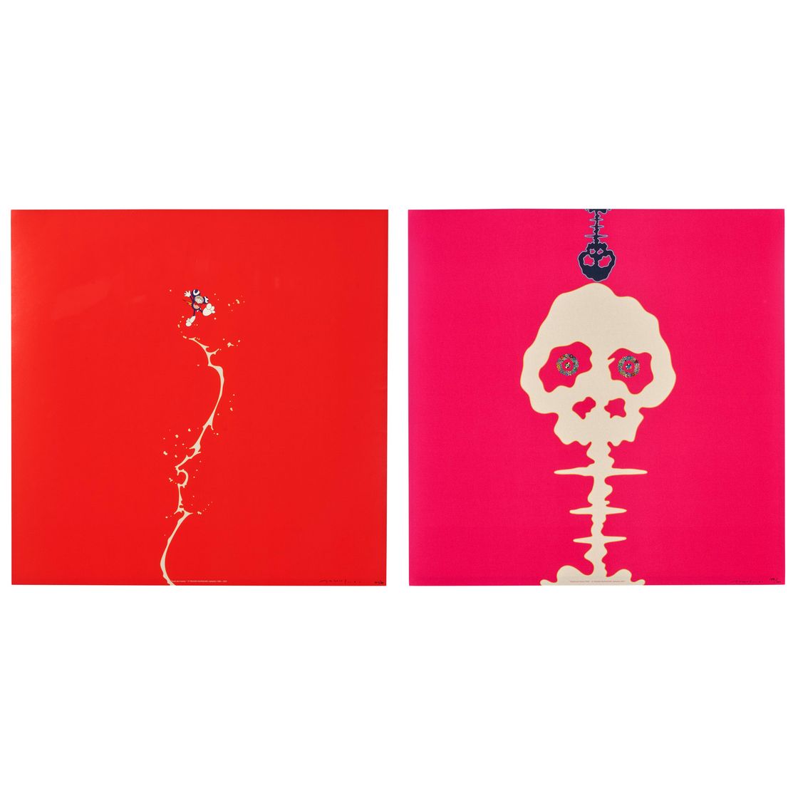 Takashi Murakami — Грибная бомба (розовая), голуби и ястребы