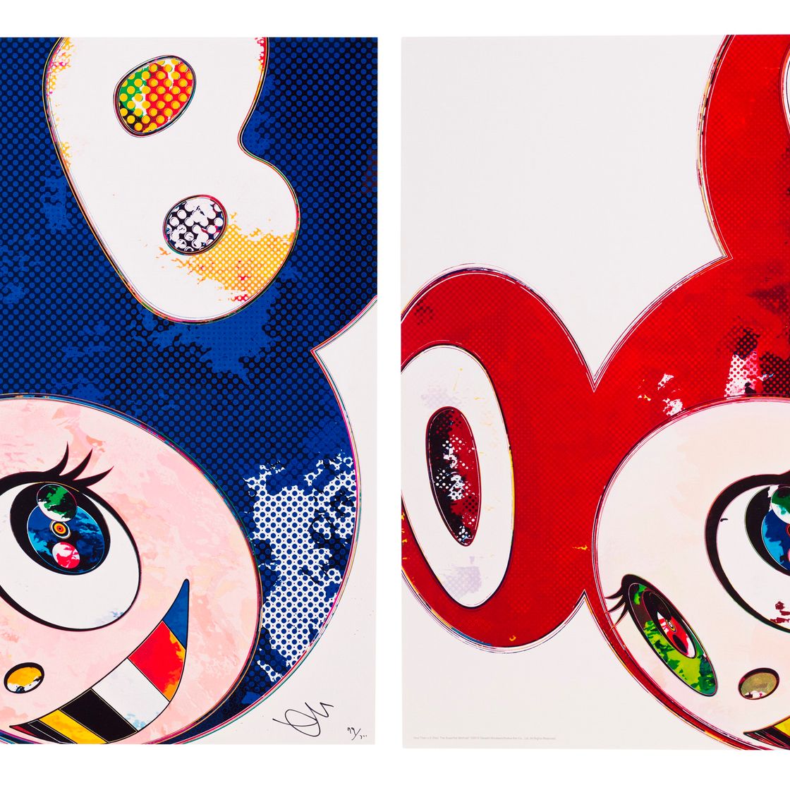 Takashi Murakami — А затем x 6 (Морской синий: метод суперплоскости)