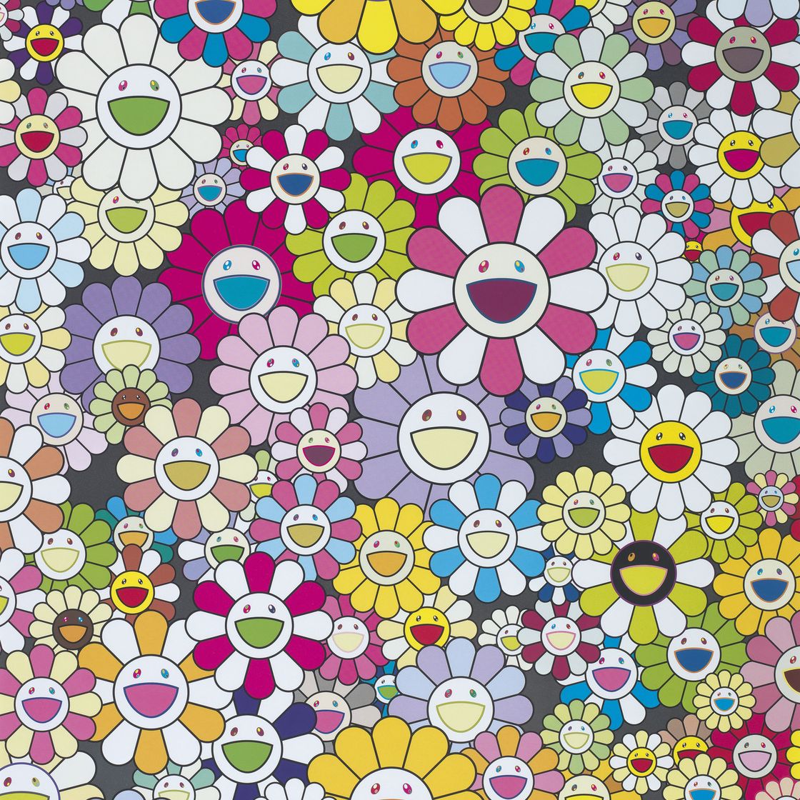 Takashi Murakami — Дань уважения Monopink 1960 B; Дань уважения Monogold 1960 B; Дань уважения IKB 1957 B; Дань уважения Yves Klein Multicolor B, изображение 2