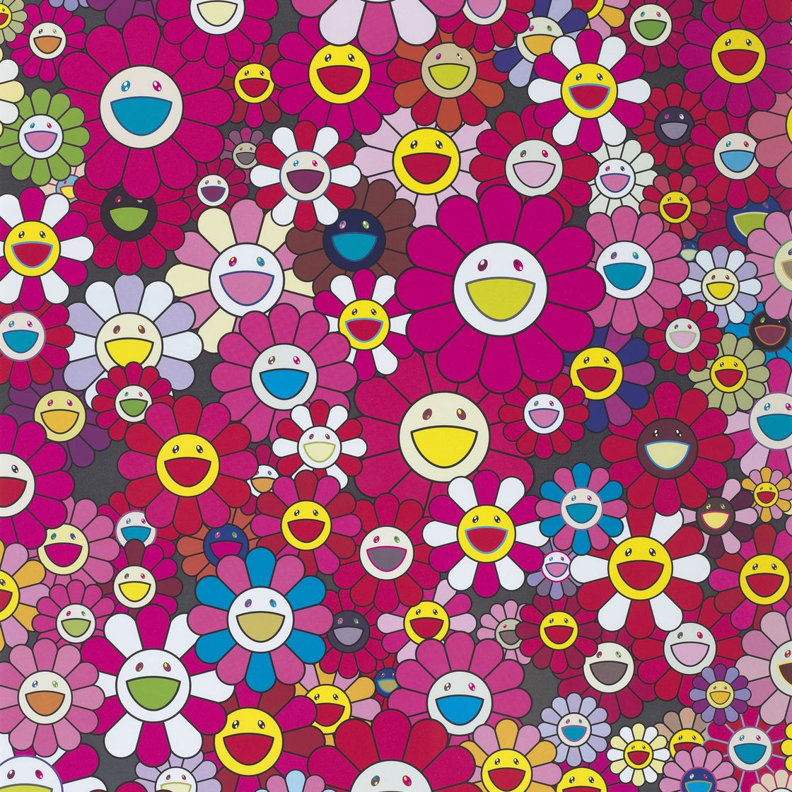 Takashi Murakami — Дань уважения Monopink 1960 B; Дань уважения Monogold 1960 B; Дань уважения IKB 1957 B; Дань уважения Yves Klein Multicolor B, изображение 3
