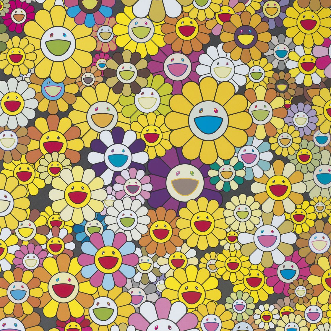 Takashi Murakami — Дань уважения Monopink 1960 B; Дань уважения Monogold 1960 B; Дань уважения IKB 1957 B; Дань уважения Yves Klein Multicolor B, изображение 4