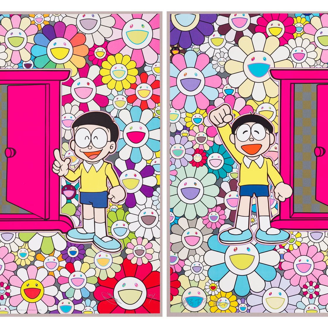 Takashi Murakami — Любая дверь (Dokodemo Door) в Поле цветов; и мы пришли на Поле цветов через любую дверь (Dokodemo Door)