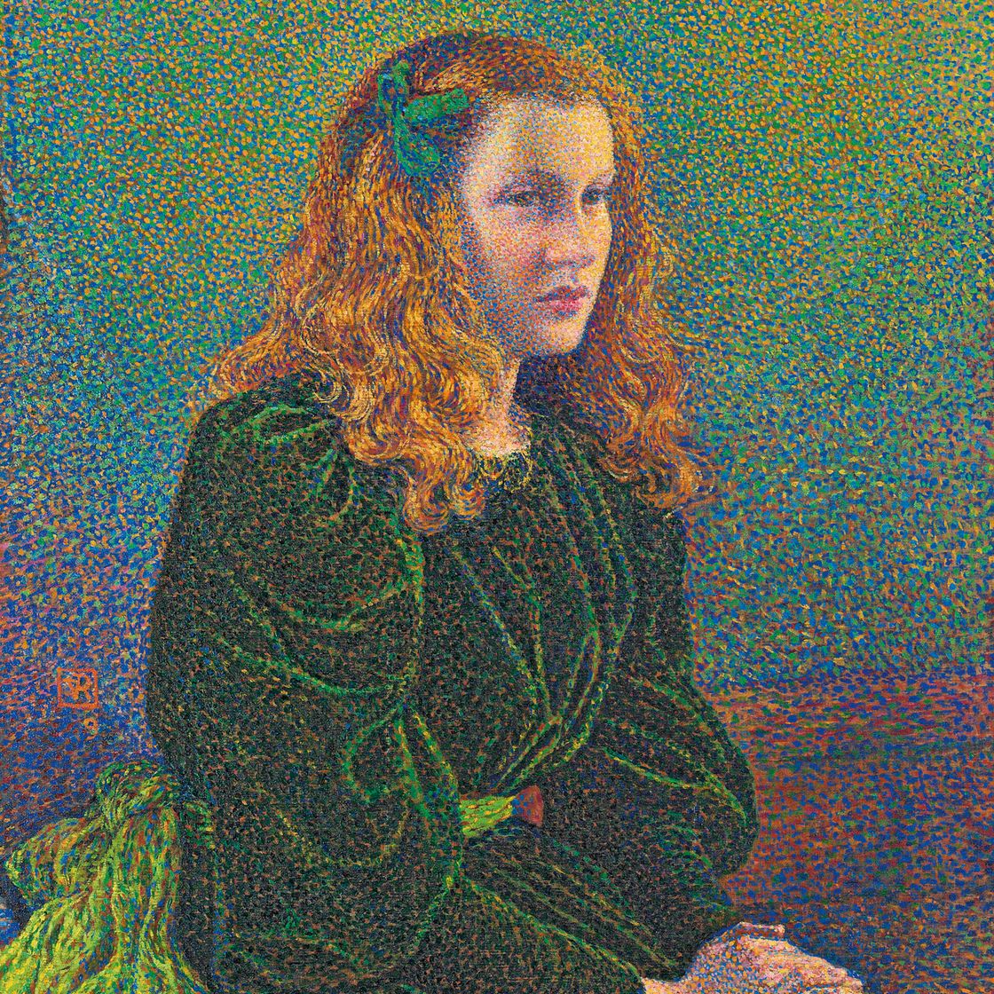 Theo van Rysselberghe — Молодая женщина в белом халате (Жермен Марешаль)