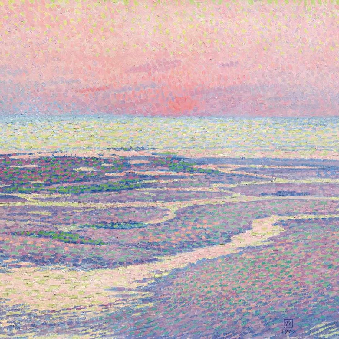 Theo van Rysselberghe — Пляж у моря, званый вечер