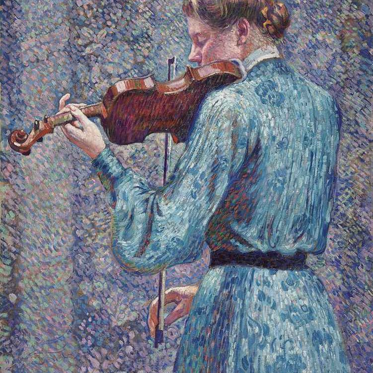 Theo van Rysselberghe — Мари-Анн Вебер играет на альте или виолончелистке