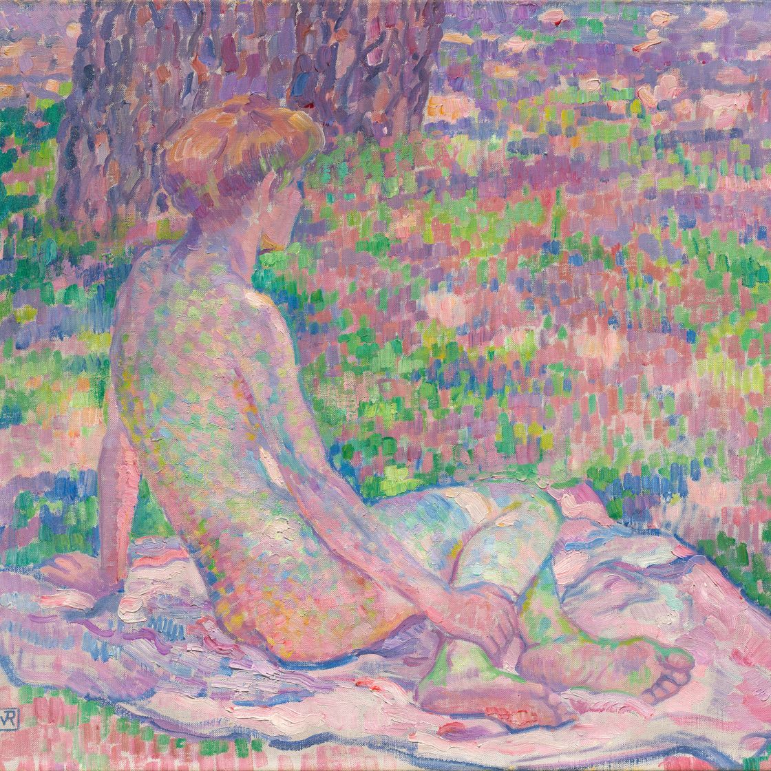 Theo van Rysselberghe — Девушка в бедре / Этюд о маленькой девочке в бедре (су-ле-пен), изображение 1