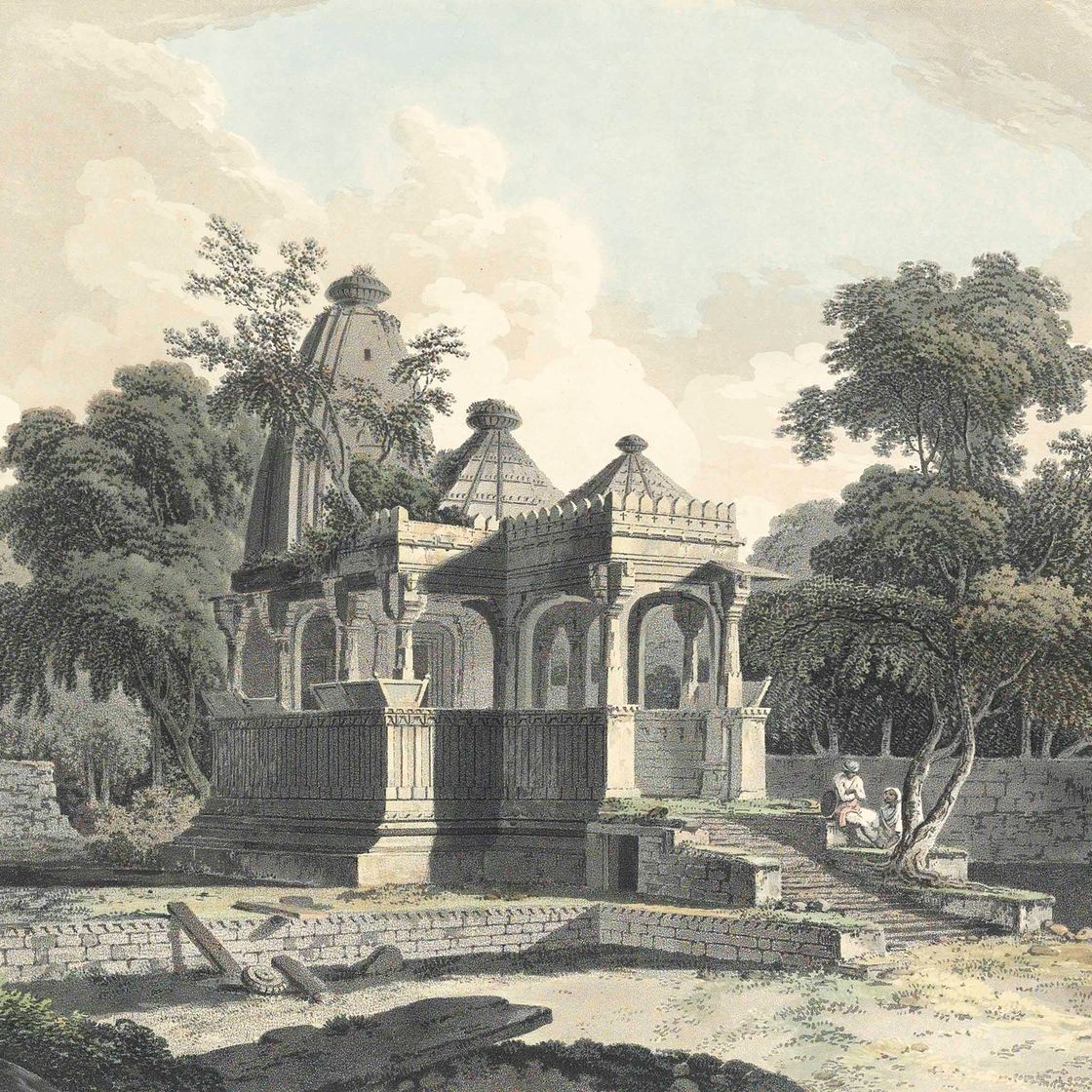 Thomas Daniell — Древний индуистский храм в форте Ротас, Бахар (Эбби Трэвел, 420, стр. 12)