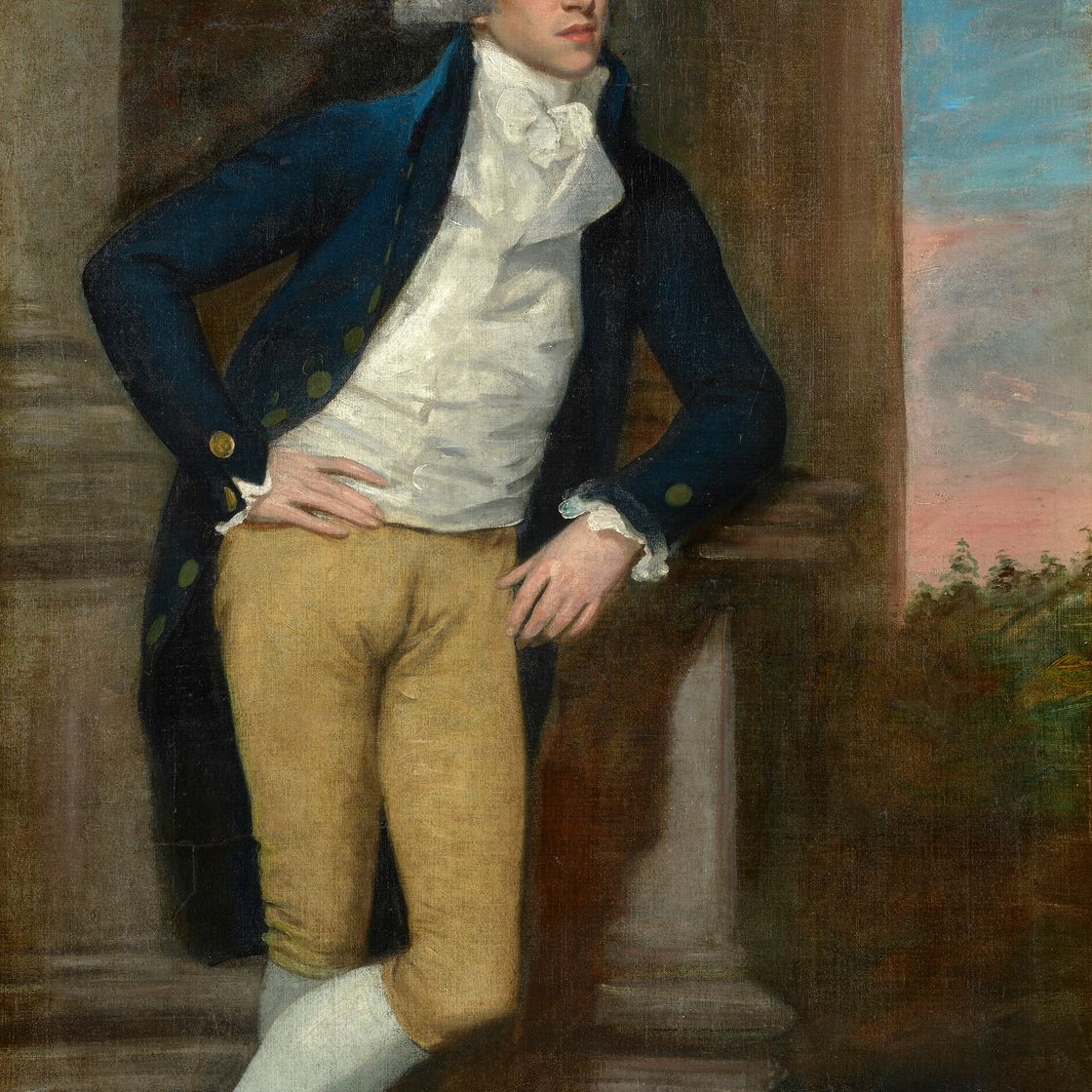 Thomas Gainsborough — Портрет мужчины, в цвету, без оплаты труда-план